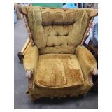 Vintage Upholstered Rocker Chair (No rips)