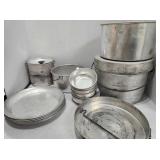 Vintage/Antique Bucket with Plates/Cups/Pots/Pans