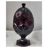 Red Egg Shaped Candy Dish