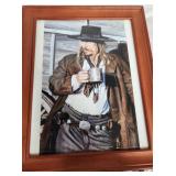 Nice Framed Cowboy Print