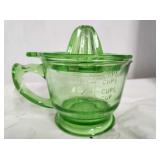 Vintage Green Juicer Measuring Glass