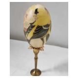 Vintage Painted Bird/Flower Egg