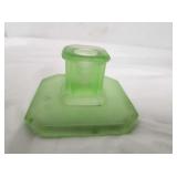 Uranium Glass Candle Holder
