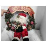 Happy Holidays Santa Wreath