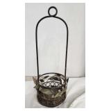 Small, Tall Metal Plant Holder