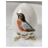 Porcelain Egg with Robin