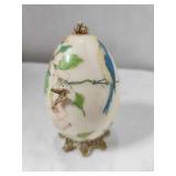 Vintage Painted Egg with Bluebird/Butterfly