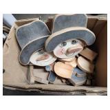 Box of Wood  Snowman/Christmas