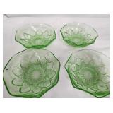 Uranium Glass Berry Bowls