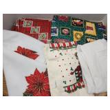 Christmas Items(tablecloths, tree skirt, etc)