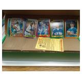 Box of 1989 baseball cards
