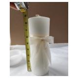 White unscented candle