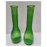 Green Glass Vases