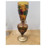 Vintage Stained Glass Oil Lamp