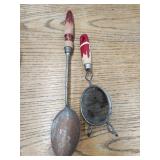Vintage Red Handled Utensils