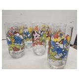 10 Vintage Smurf Glasses