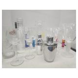 Plastic and Glass Stemware and Shakers