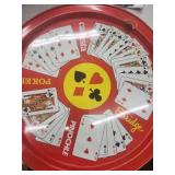 Vintage Metal Playing Card Tray
