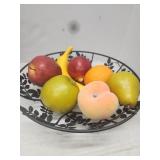 Metal Basket with Fruit
