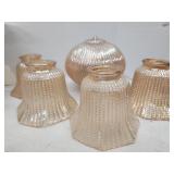 Iridescent Orange/Peach Light Fixtures