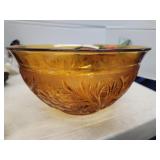 Vintage Amber Serving Bowl