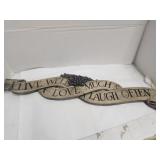 Live Well Love Much Wood Hanging