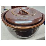 Vintage Stoneware Covered Dish