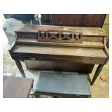 Vintage Large Whitney Piano With Bench No