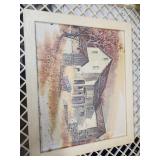Vintage Barn Fall Scene