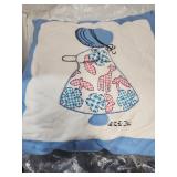 Vintage Farm Girl Pillow nice