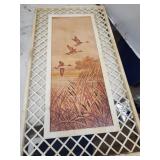 Vintage Plastic Framed Duck Print