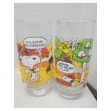 2 Vintage Snoopy Glasses