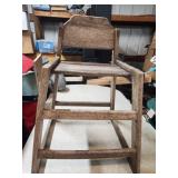 Vintage Wood High Chair Stool