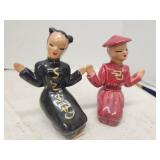 Vintage Man Woman Salt and Pepper Shakers
