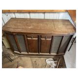 Large Vintage Wooden Record Stereo System No