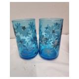 Floral Blue Glasses