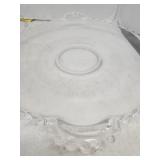Vintage Glass Beaded Edge Serving Dish
