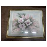 Large Framed Floral Print T4