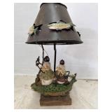 Fishing Snowman Candle Holder