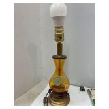 Vintage Amber Glass Lamp