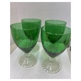 Vintage Green Glassware