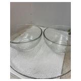 Glass Bowls and Plate