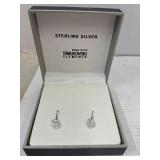 Sterling Silver Swarovski Earrings in Box
