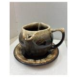 Pfaltzgaaff Brown Drip Stoneware Gravy Boat
