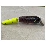 Wooden jointed top water musky lure