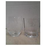 Clear glass vaces