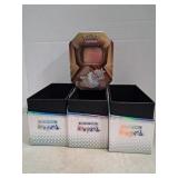 3 empty Pokï¿½mon boxes and tin