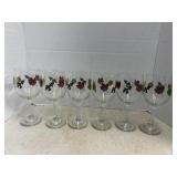 Glass Fall Themed Wine Glasses