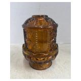 Vintage Amber Glass Fairy Lamp