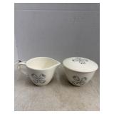 Ceramic Floral Cream And Sugar Set